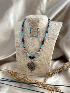 COLLIER TURQUOISE LAPIS 2