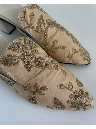 MULES MI-HAUTES BEIGE