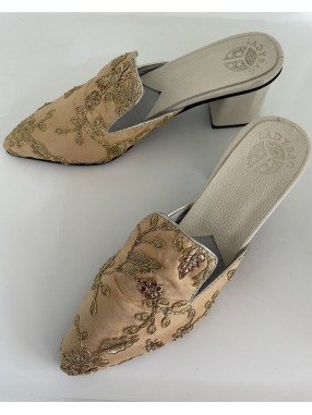 MULES MI-HAUTES BEIGE