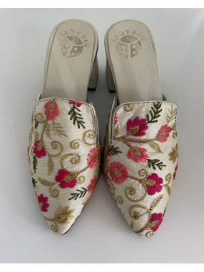 MULES MI-HAUTES FLORAL