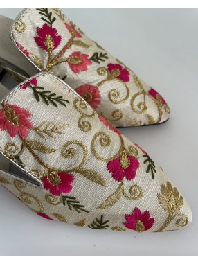 MULES MI-HAUTES FLORAL