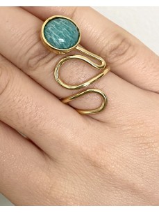 BAGUE MINIMALISTE PIERRE TURQUOISE 2