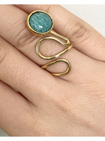 BAGUE MINIMALISTE PIERRE TURQUOISE