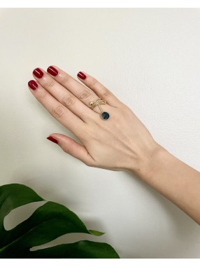 BAGUE MINIMALISTE PIERRE VERTE