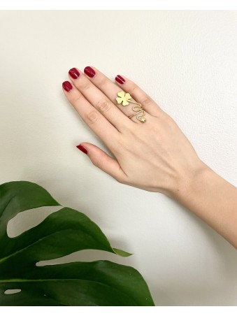 BAGUE  MINIMALISTE TREFLE