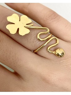 BAGUE  MINIMALISTE TREFLE 2
