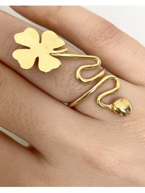 BAGUE  MINIMALISTE TREFLE