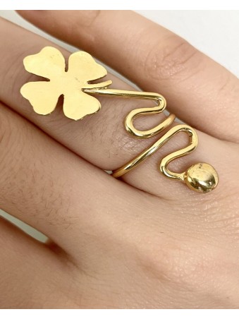 BAGUE  MINIMALISTE TREFLE