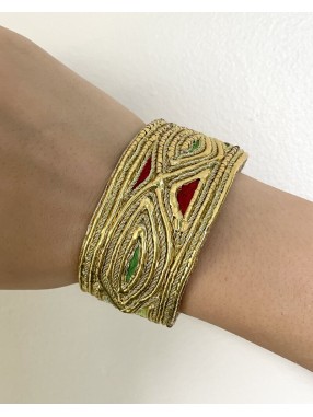 MANCHETTE BRODEE  HOUTA