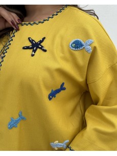 GILET BRODEE AQUA 2