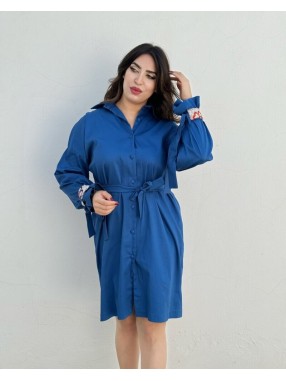 ROBE CHEMISE BLEUET