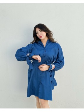 ROBE CHEMISE BLEUET