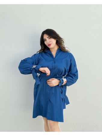 ROBE CHEMISE BLEUET