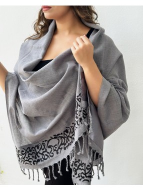 ECHARPE  HAYEK  EN CALIGRAPHIE