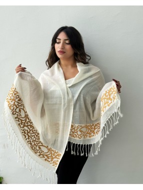 ECHARPE  HAYEK  EN CALIGRAPHIE