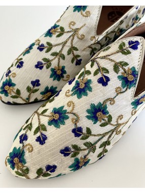 MOCASSIN FLEUR BLEUET