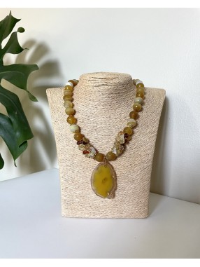 COLLIER  BRANCHE  JAUNE