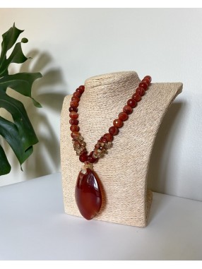 COLLIER AGATE OVALE