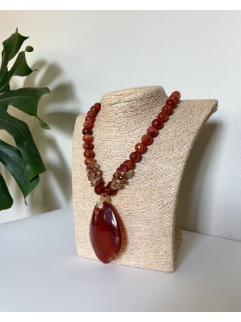 COLLIER AGATE OVALE
