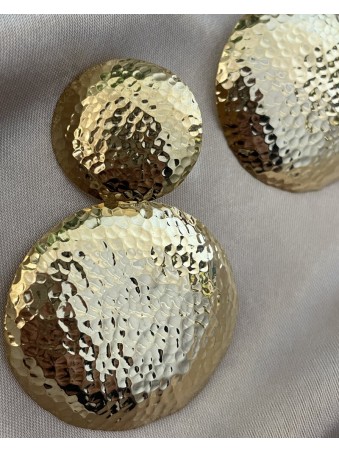 BOUCLES D'OREILLES DISQUE MARTELE