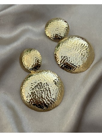 BOUCLES D'OREILLES DISQUE MARTELE
