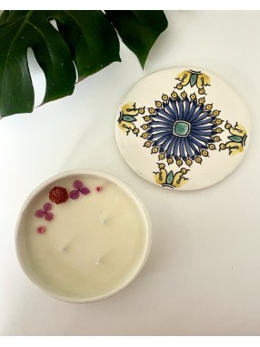 BOUGIE EN CERAMIQUE MUSK BLANC