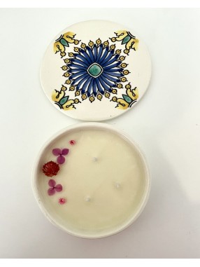 BOUGIE EN CERAMIQUE MUSK BLANC