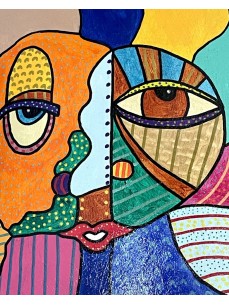 TABLEAU PORTRAIT  ABSTRAIT 2