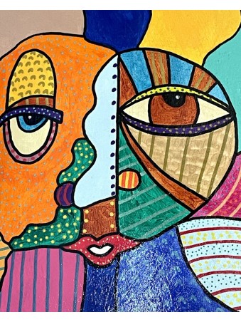 TABLEAU PORTRAIT  ABSTRAIT