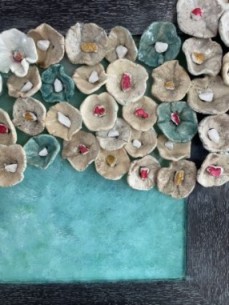 Tableau fleur raku 2