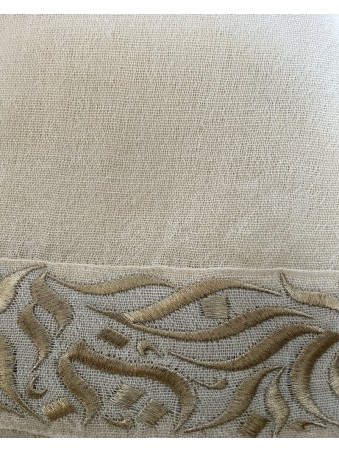 ECHARPE HAYEK CALLIGHRAPHIE & POMPONS