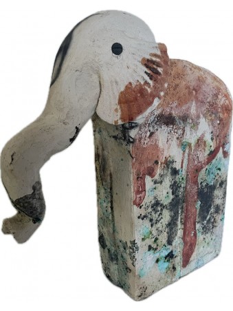 ELEPHANT PIT FIRING  EN RAKU