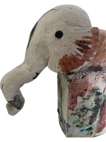 ELEPHANT PIT FIRING  EN RAKU