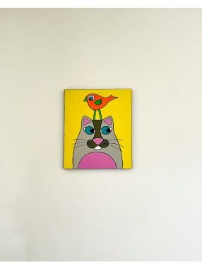 TABLEAU CHAT MOUSTACHES CLIPART