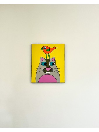 TABLEAU CHAT MOUSTACHES CLIPART