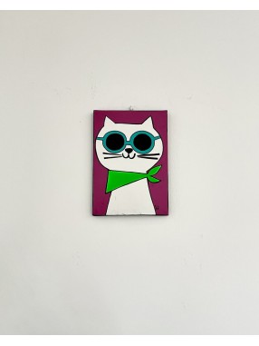 TABLEAU CHAT BANDANA RIGOLO