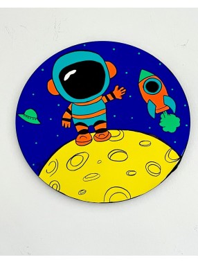 TABLEAU ROND ASTRONAUTE