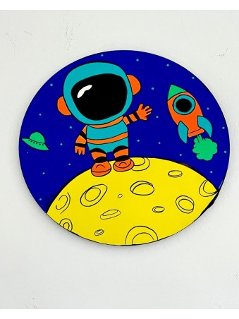 TABLEAU ROND ASTRONAUTE