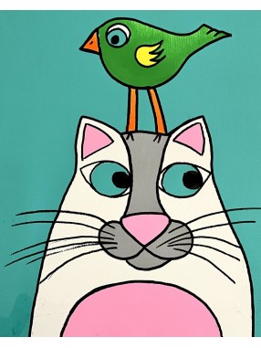 TABLEAU CHAT MOUSTACHES CLIPART