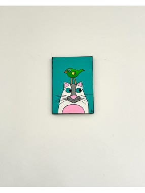 TABLEAU CHAT MOUSTACHES CLIPART