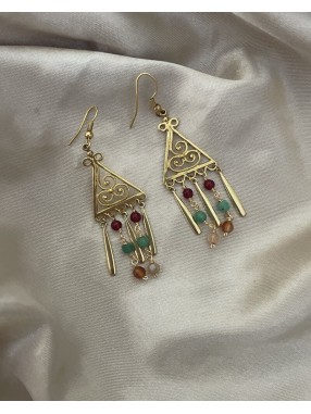 BOUCLES D'OREILLES TRIANGLE FILIGRANE