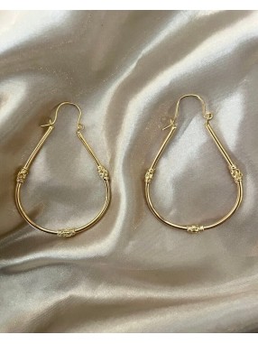 BOUCLES D'OREILLE OVALE CISELEE