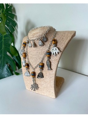 PARURE COLLIER & BRACELET FETICHE BERBERE