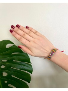 BRACELET CORDON PATE DE VERRE 2