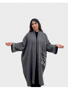 GILET EN LIN BRODEE