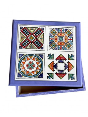 BOITE EN BOIS ET CERAMIQUE