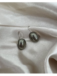 BOUCLES D'OREILLES  PIERRE PYRITE