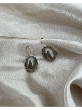 BOUCLES D'OREILLES  PIERRE PYRITE