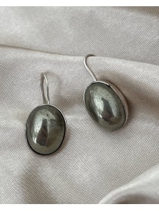 BOUCLES D'OREILLES  PIERRE PYRITE 2