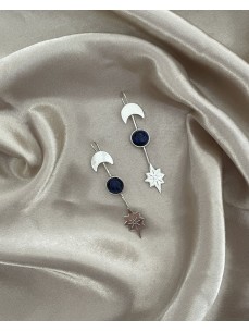 BOUCLES D'OREILLES  LINGE ETOILE&CROISSANT 2